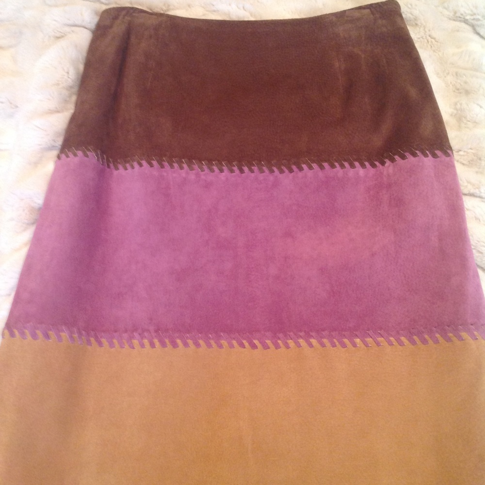 Vintage Lord & Taylor suede skirt